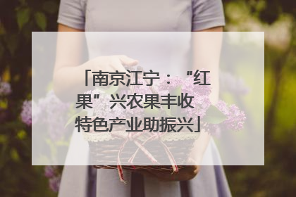 南京江宁：“红果”兴农果丰收 特色产业助振兴