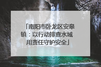 南阳市卧龙区安皋镇：以行动排查水域 用责任守护安全