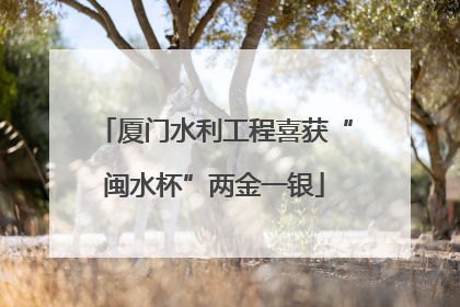 厦门水利工程喜获“闽水杯”两金一银