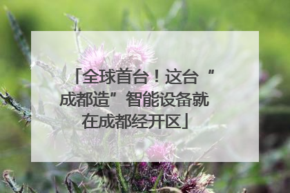 全球首台！这台“成都造”智能设备就在成都经开区