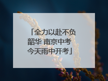 全力以赴不负韶华 南京中考今天雨中开考