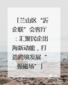 兰山区“沂企联”会客厅：汇聚民企出海新动能，打造跨境发展“强磁场”