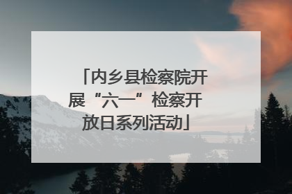 内乡县检察院开展“六一”检察开放日系列活动