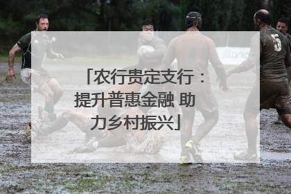 农行贵定支行：提升普惠金融 助力乡村振兴