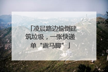 凌晨路边偷倒建筑垃圾，一张快递单“露马脚”