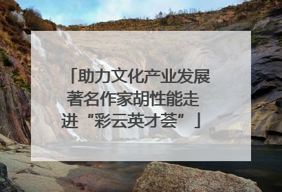助力文化产业发展 著名作家胡性能走进“彩云英才荟”