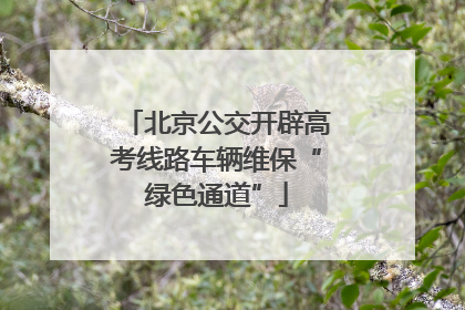 北京公交开辟高考线路车辆维保“绿色通道”