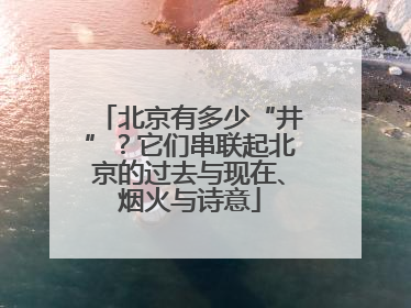北京有多少“井”？它们串联起北京的过去与现在、烟火与诗意
