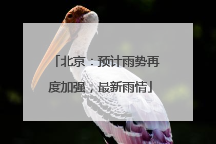 北京：预计雨势再度加强，最新雨情