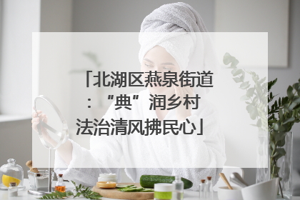 北湖区燕泉街道：“典”润乡村 法治清风拂民心