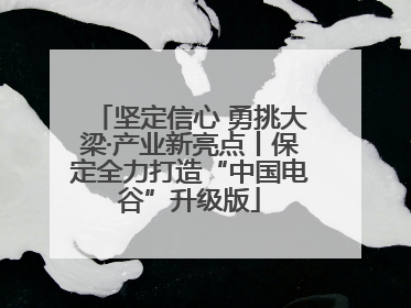 坚定信心 勇挑大梁·产业新亮点丨保定全力打造“中国电谷”升级版
