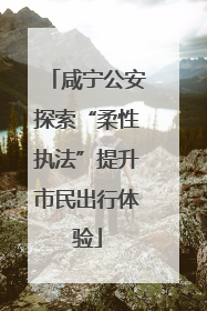咸宁公安探索“柔性执法”提升市民出行体验