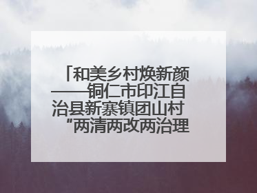 和美乡村焕新颜——铜仁市印江自治县新寨镇团山村“两清两改两治理”见闻