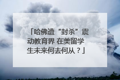 哈佛遭“封杀”震动教育界 在美留学生未来何去何从？