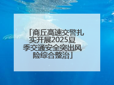 商丘高速交警扎实开展2025夏季交通安全突出风险综合整治