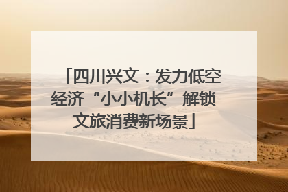 四川兴文：发力低空经济“小小机长”解锁文旅消费新场景