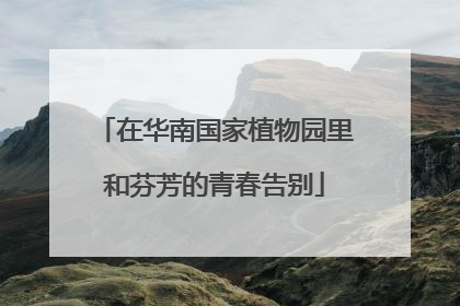 在华南国家植物园里和芬芳的青春告别