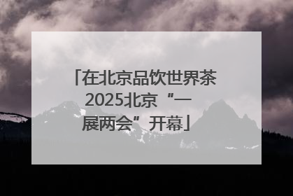 在北京品饮世界茶 2025北京“一展两会”开幕