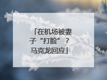 在机场被妻子“打脸”？马克龙回应