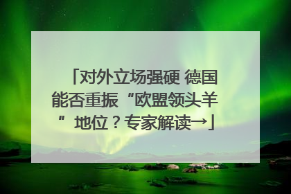 对外立场强硬 德国能否重振“欧盟领头羊”地位？专家解读→