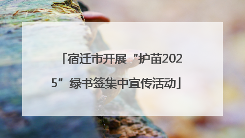 宿迁市开展“护苗2025”绿书签集中宣传活动