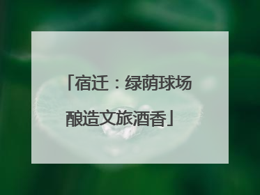 宿迁：绿荫球场酿造文旅酒香