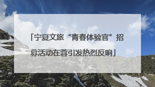 宁夏文旅“青春体验官”招募活动在蓉引发热烈反响