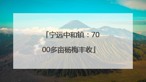 宁远中和镇：7000多亩杨梅丰收