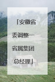 安徽省委调整一省属集团总经理