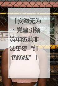 安徽无为：党建引领筑牢防范非法集资“红色防线”