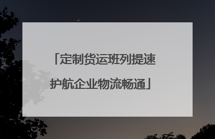 定制货运班列提速 护航企业物流畅通