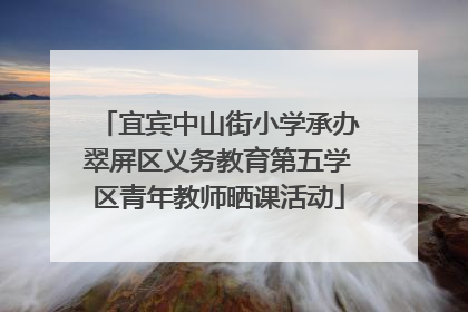 宜宾中山街小学承办翠屏区义务教育第五学区青年教师晒课活动