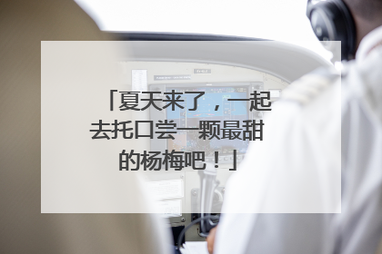 夏天来了，一起去托口尝一颗最甜的杨梅吧！