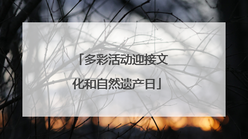 多彩活动迎接文化和自然遗产日