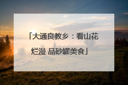 大通良教乡：看山花烂漫 品砂罐美食