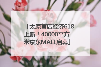 太原首店经济618上新！40000平方米京东MALL启幕