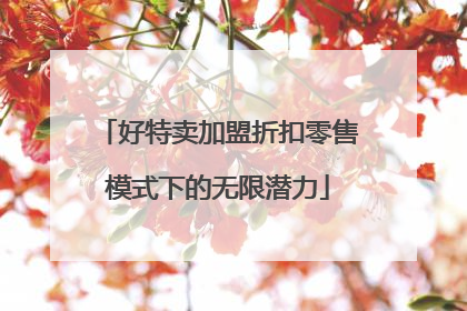 好特卖加盟折扣零售模式下的无限潜力