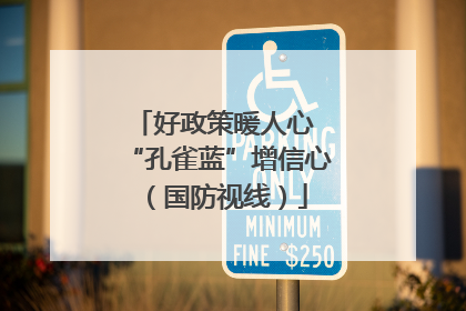 好政策暖人心 “孔雀蓝”增信心（国防视线）