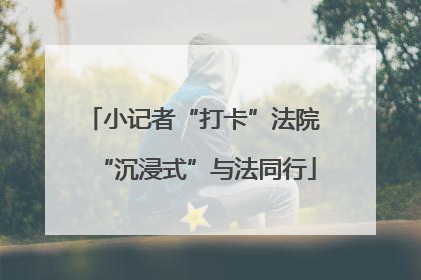 小记者“打卡”法院 “沉浸式”与法同行