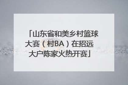 山东省和美乡村篮球大赛（村BA）在招远大户陈家火热开赛
