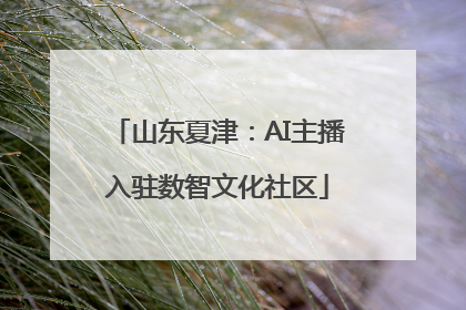 山东夏津：AI主播入驻数智文化社区