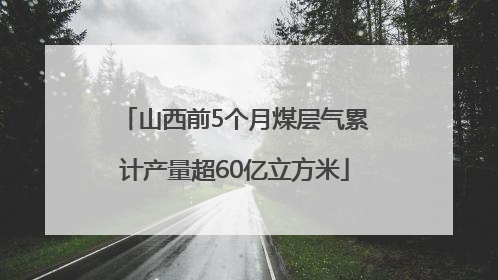 山西前5个月煤层气累计产量超60亿立方米
