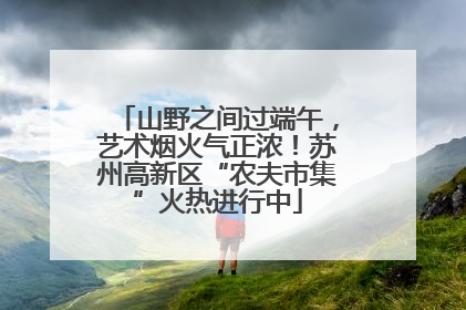 山野之间过端午，艺术烟火气正浓！苏州高新区“农夫市集”火热进行中