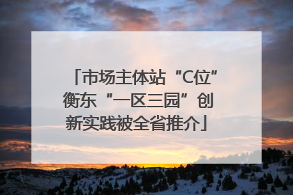 市场主体站“C位” 衡东“一区三园”创新实践被全省推介