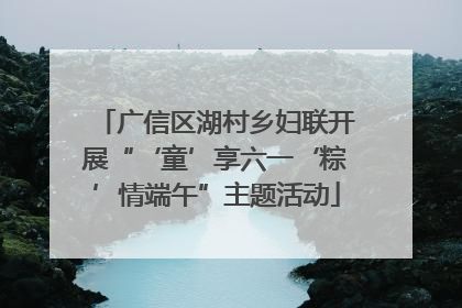 广信区湖村乡妇联开展“‘童’享六一‘粽’情端午”主题活动