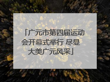 广元市第四届运动会开幕式举行 尽显大美广元风采