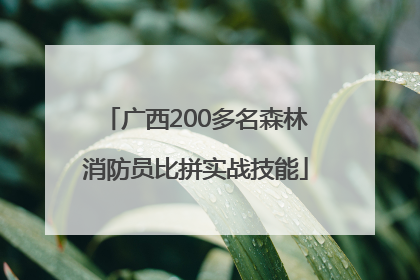 广西200多名森林消防员比拼实战技能