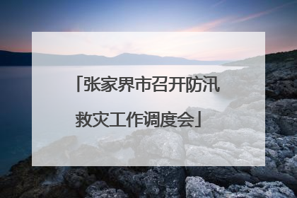 张家界市召开防汛救灾工作调度会