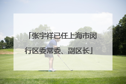 张宇祥已任上海市闵行区委常委、副区长