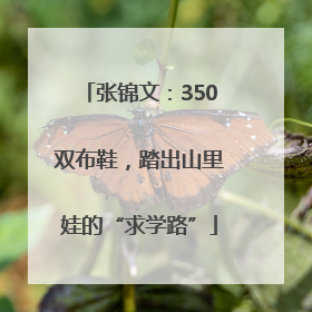 张锦文：350双布鞋，踏出山里娃的“求学路”